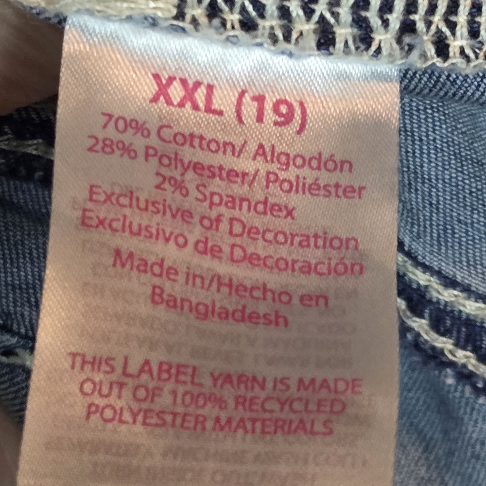 No Boundaries Shortalls Overalls Womens Juniors XXL (19) Distressed - Picture 11 of 14